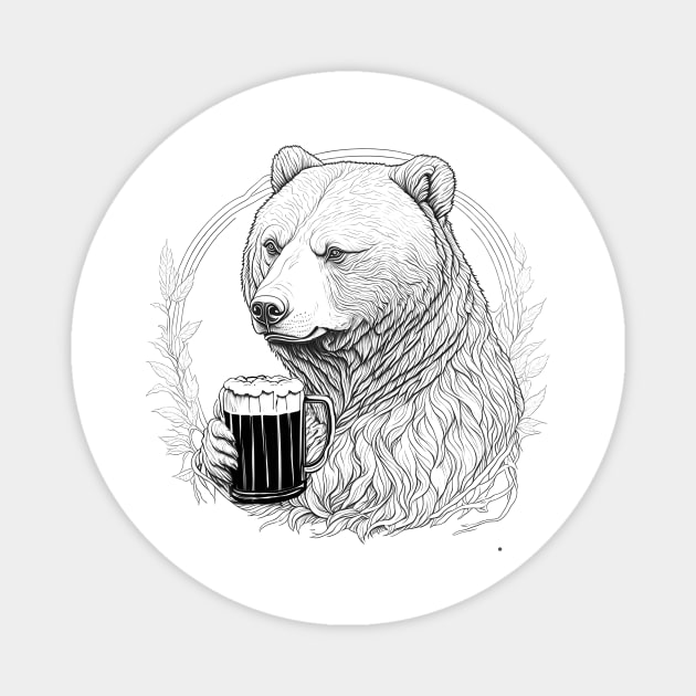 Bear and beer Magnet by Alberto83aj